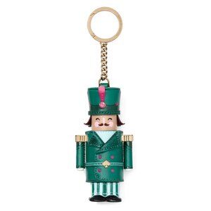 New Kate Spade Oh What 3D Nutcracker Key Chain Green Multi
